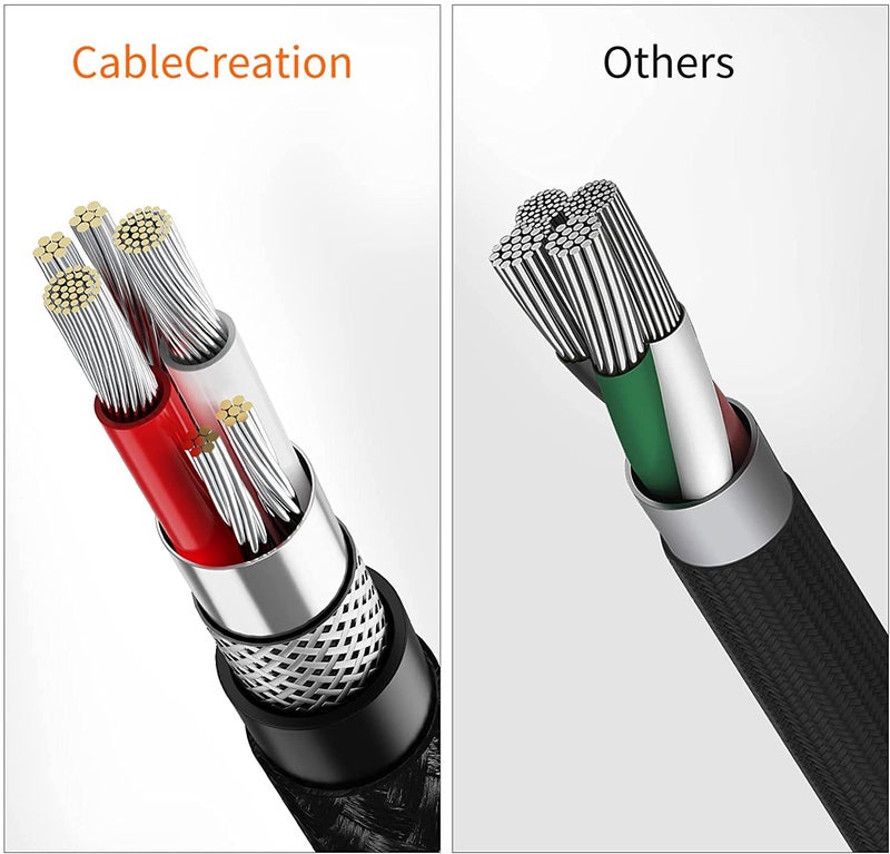 CableCreation 3.5mm Aux Cable, 3.5mm Male to Male Stereo Audio Cable Compatible with iPhones, Fire HD Tablets, Beats Headphones, Home/Car Stereos & More, [0.45M 1.5Feet] - Image 3